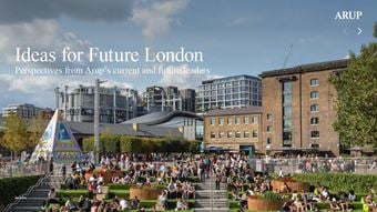 Cover of "Ideas for Future London" featuring an image of Coal Drops Yard