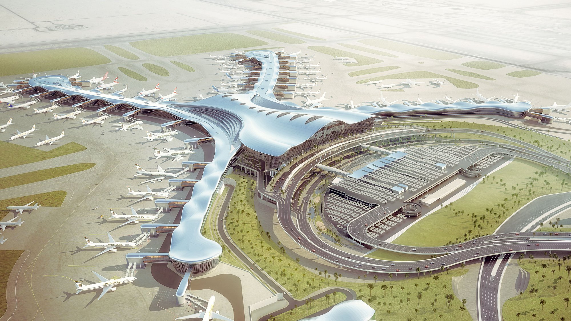 Render of the airport. Credit: Arup.