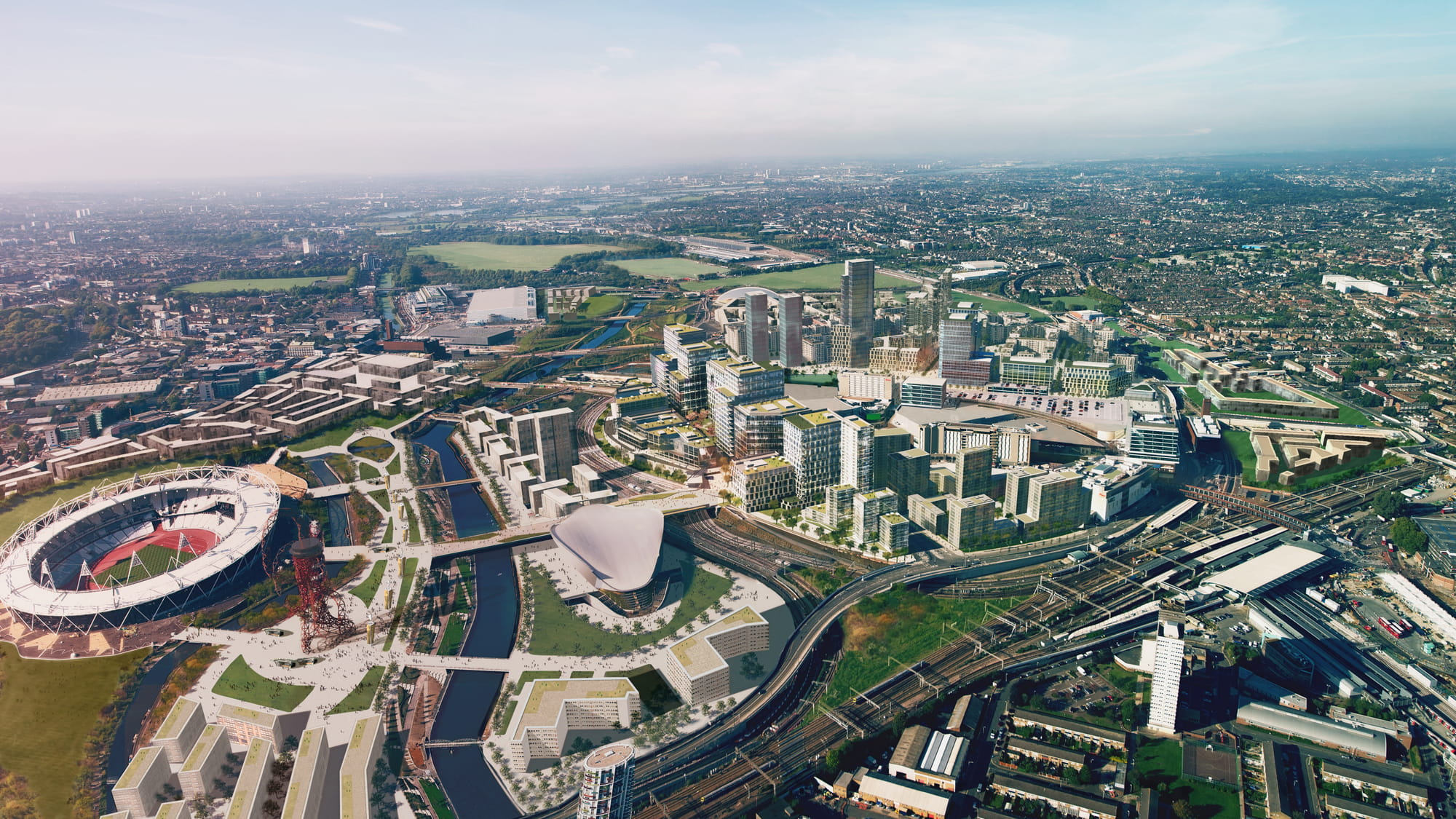Stratford City from the air