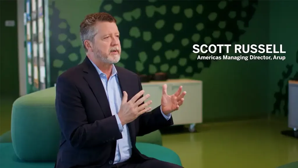 A man sitting in a chair.