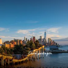 A city next to a body of water.