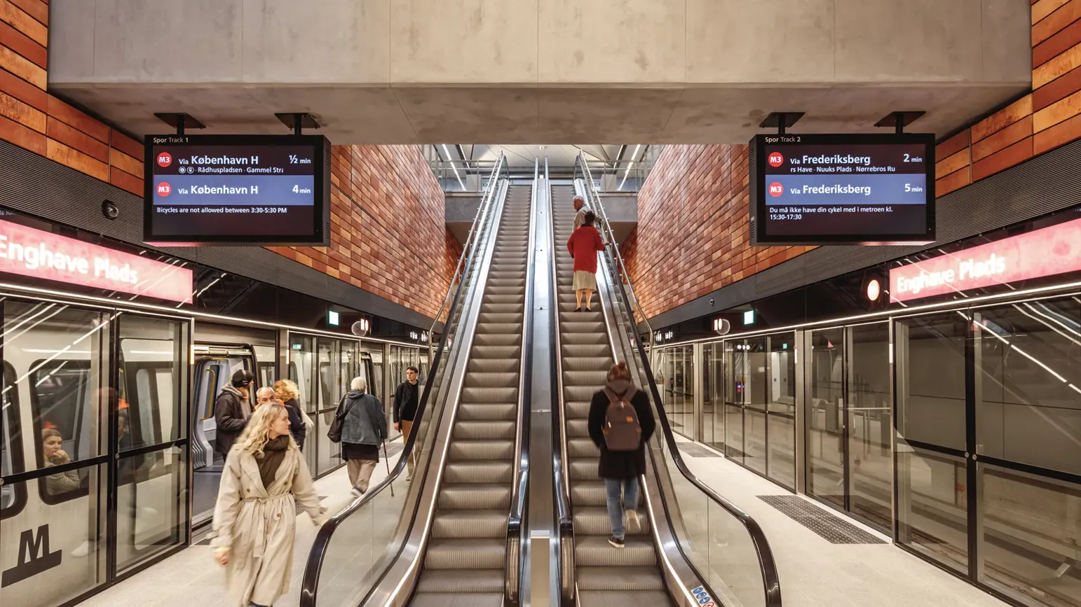 A station on Copenhagen's Cityringen metro