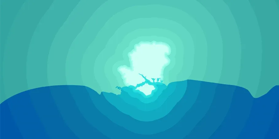 Illustration of England's south coast