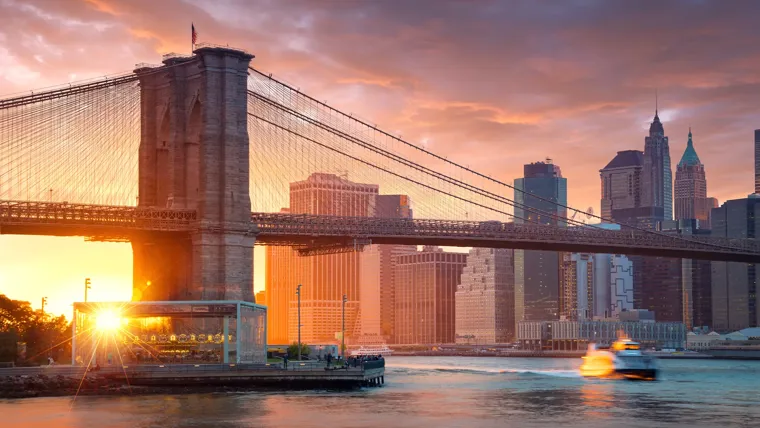 Brooklyn Bridge at sunset