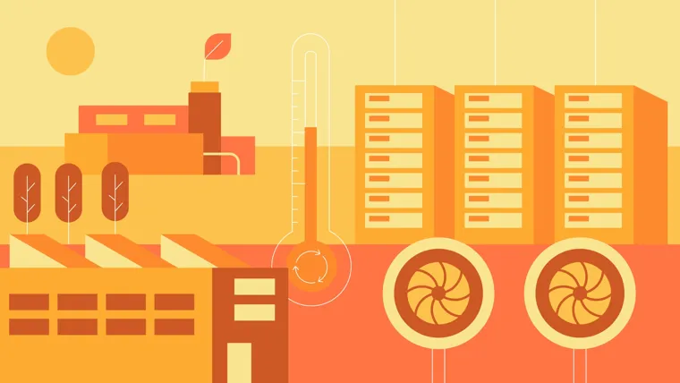 Infographic of data centres and heat reuse
