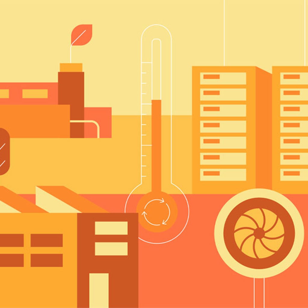 Infographic of data centres and heat reuse
