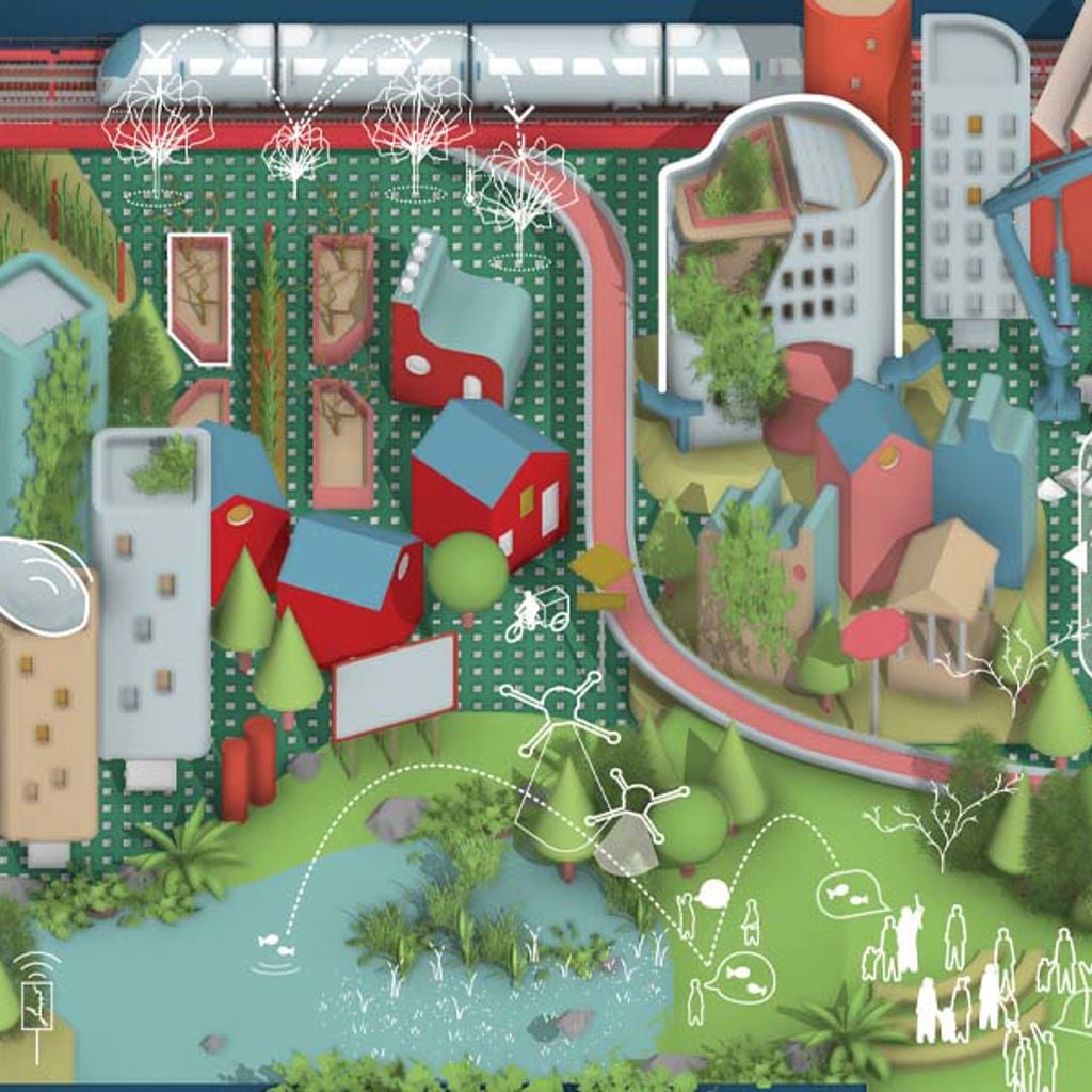 A model of a city.