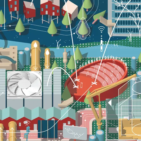 A digital representation of a future city