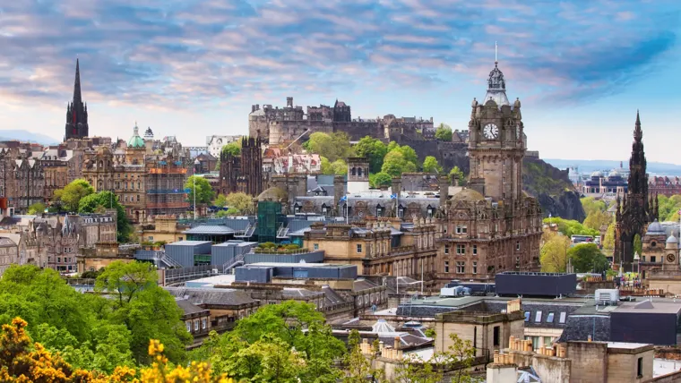 A view across Edinburgh city