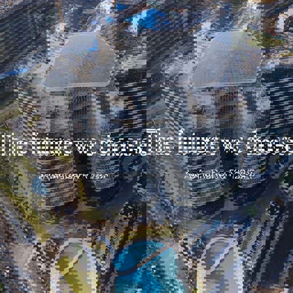 A high angle view of a building.