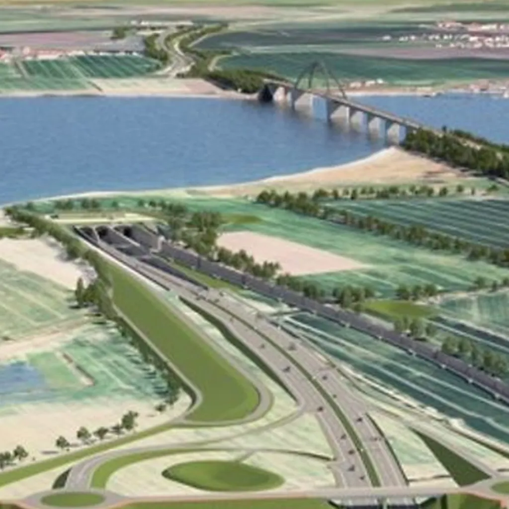 A high angle view of a road.