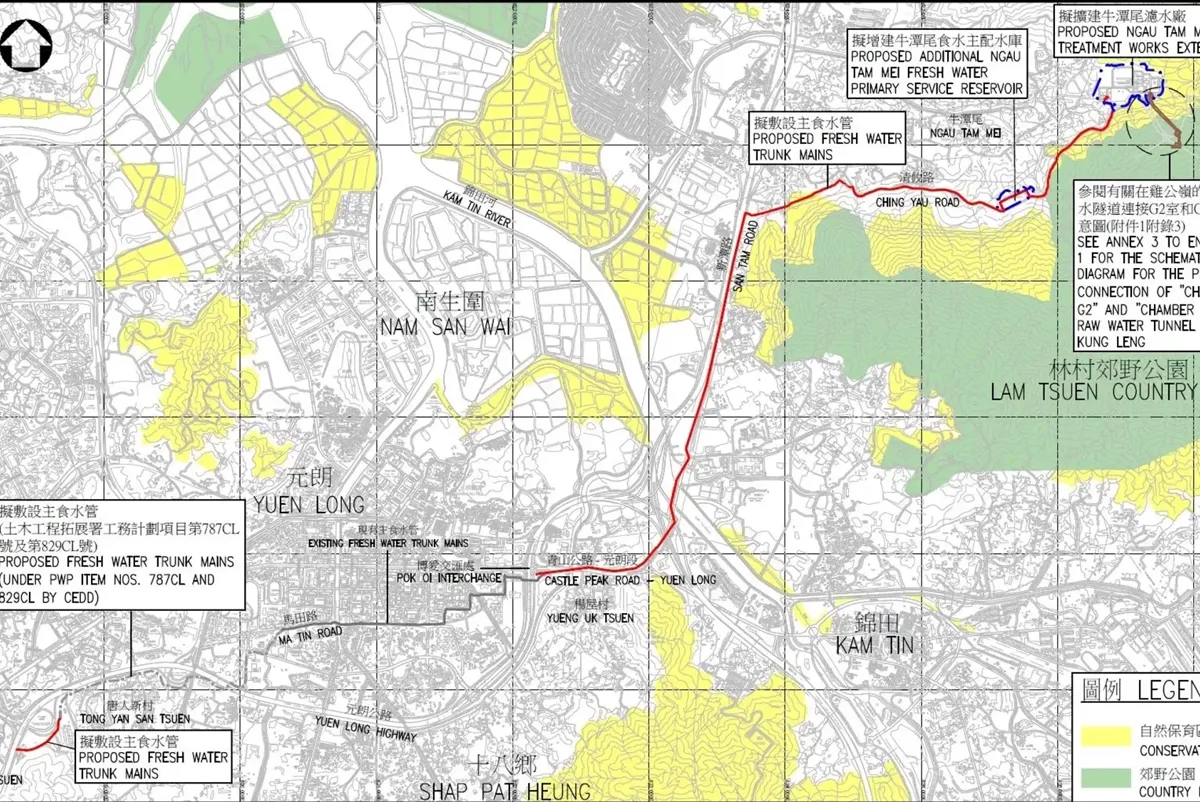 Layout of Ngau Tam Mei Water Treatment Works Extension - Main Works - Package One