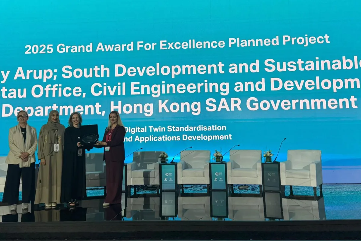 Arup representatives at the ISOCARP Awards 2025 ceremony in Saudi Arabia.