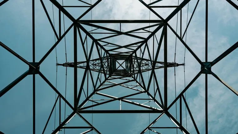 A large metal tower.