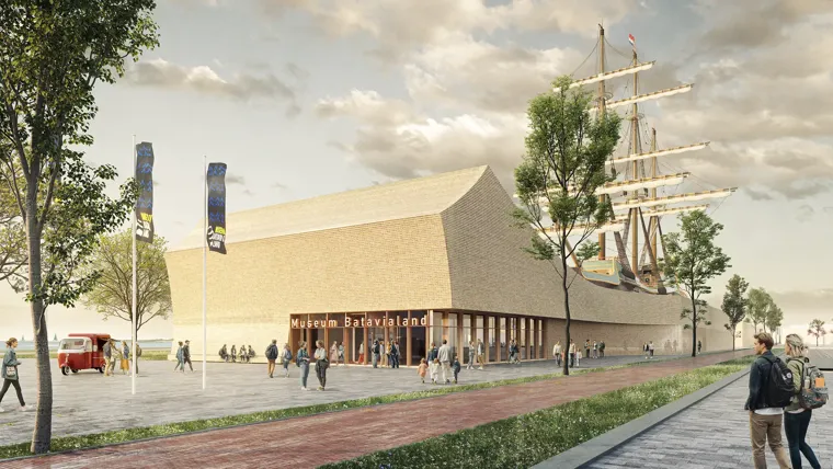 A building with a large tower.