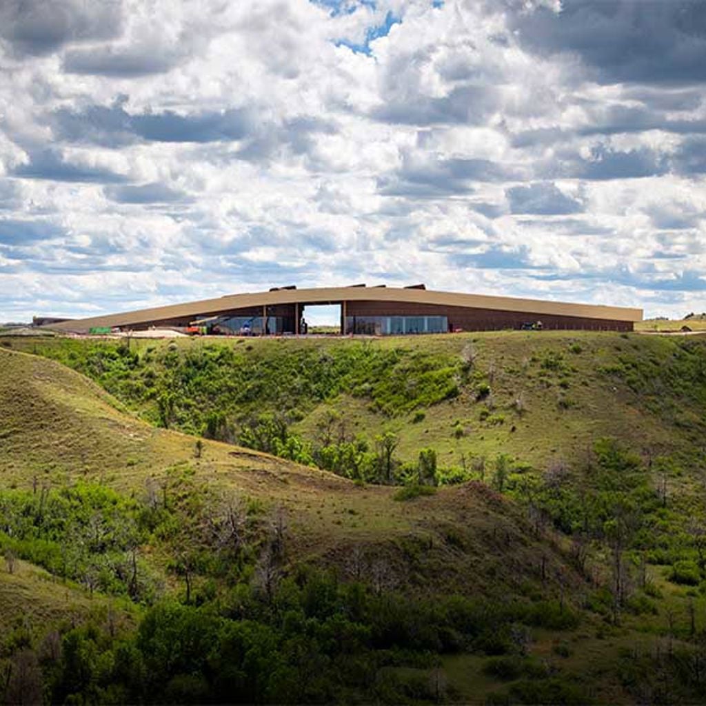 A building on a hill.
