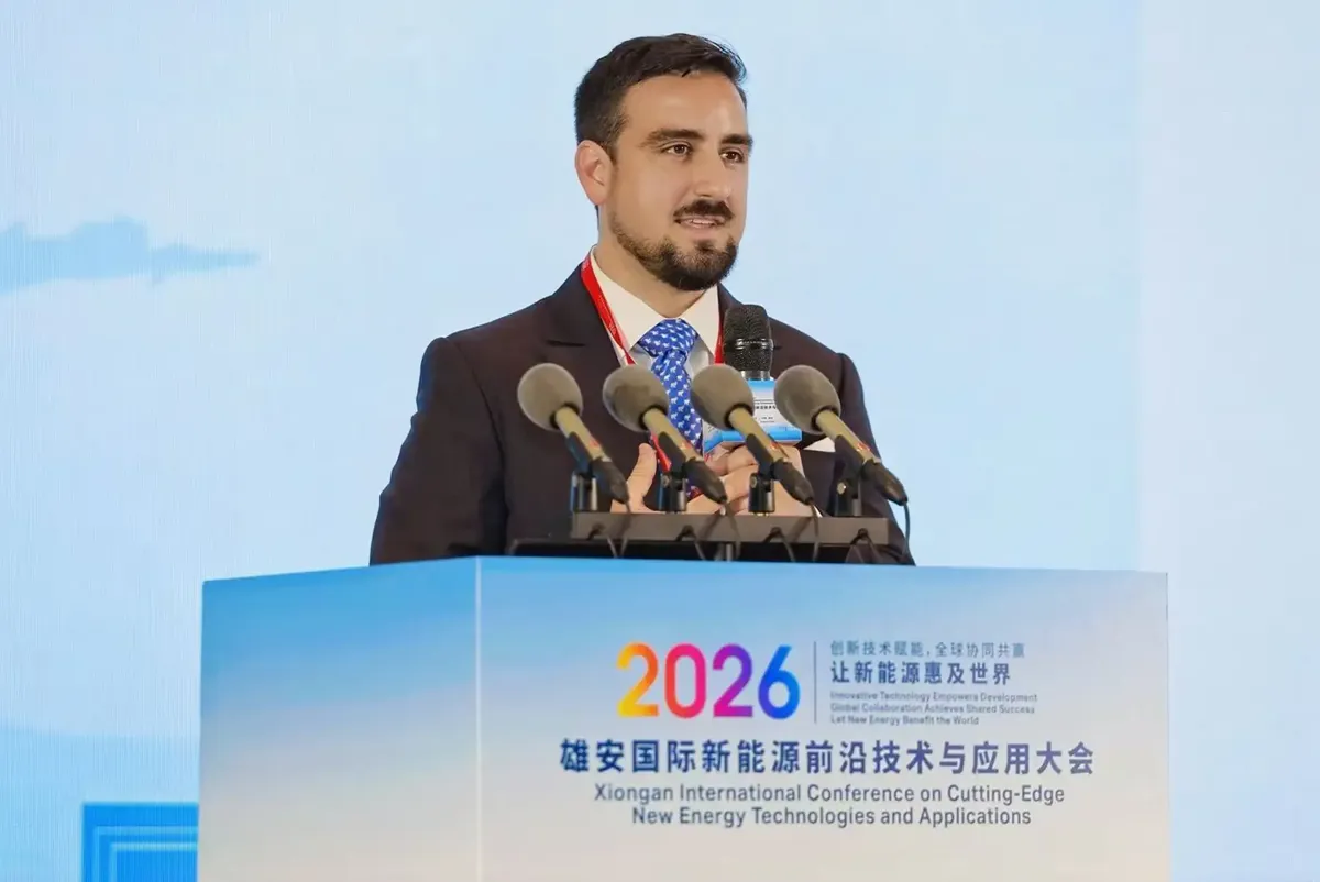 Patrick Cooper Diaz-Ufano, Alternative Fuels Specialist, speaking on scaling green fuels and enhancing energy resilience.