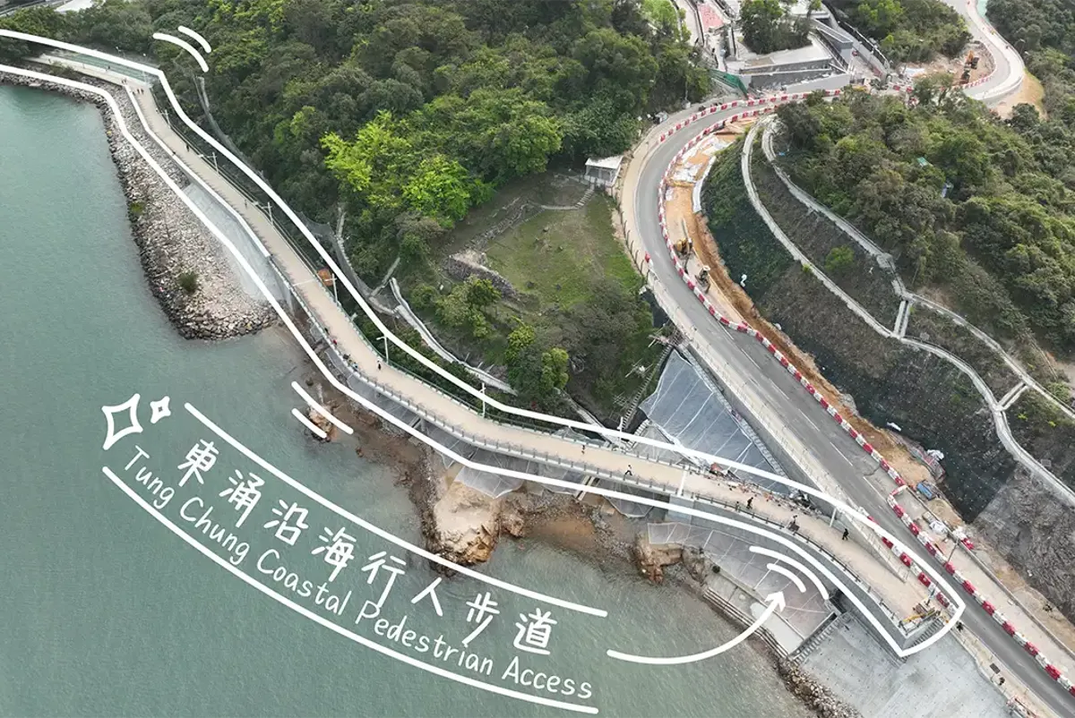 A bridge over a river.