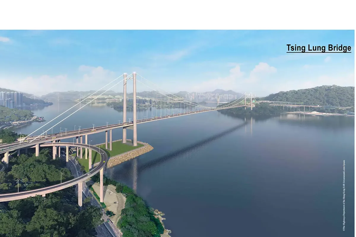 Photomontage of Tsing Lung Bridge