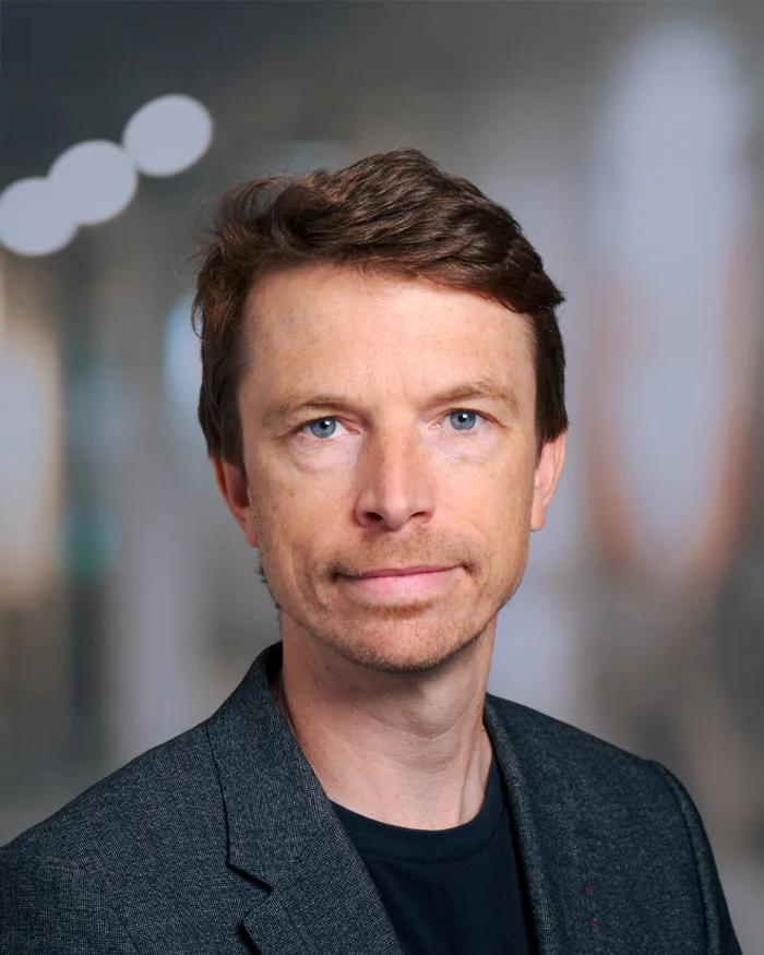 A man with blue eyes.