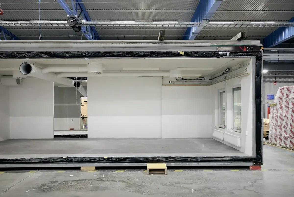 A large white machine.