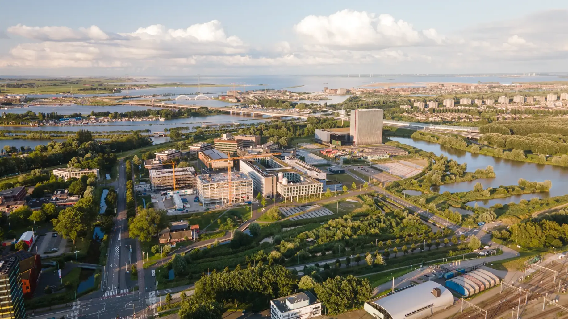 Aerial view of Amsterdam science park