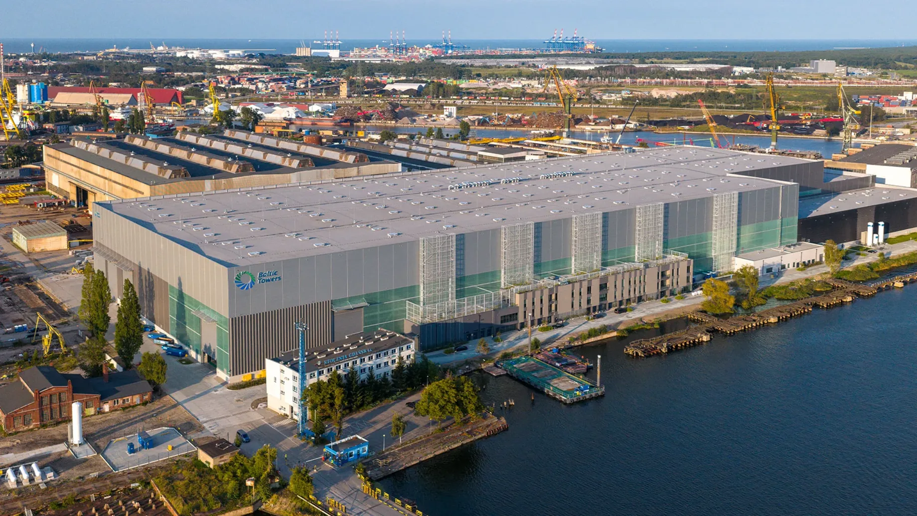 Offshore wind turbine factory on Ostrów Island