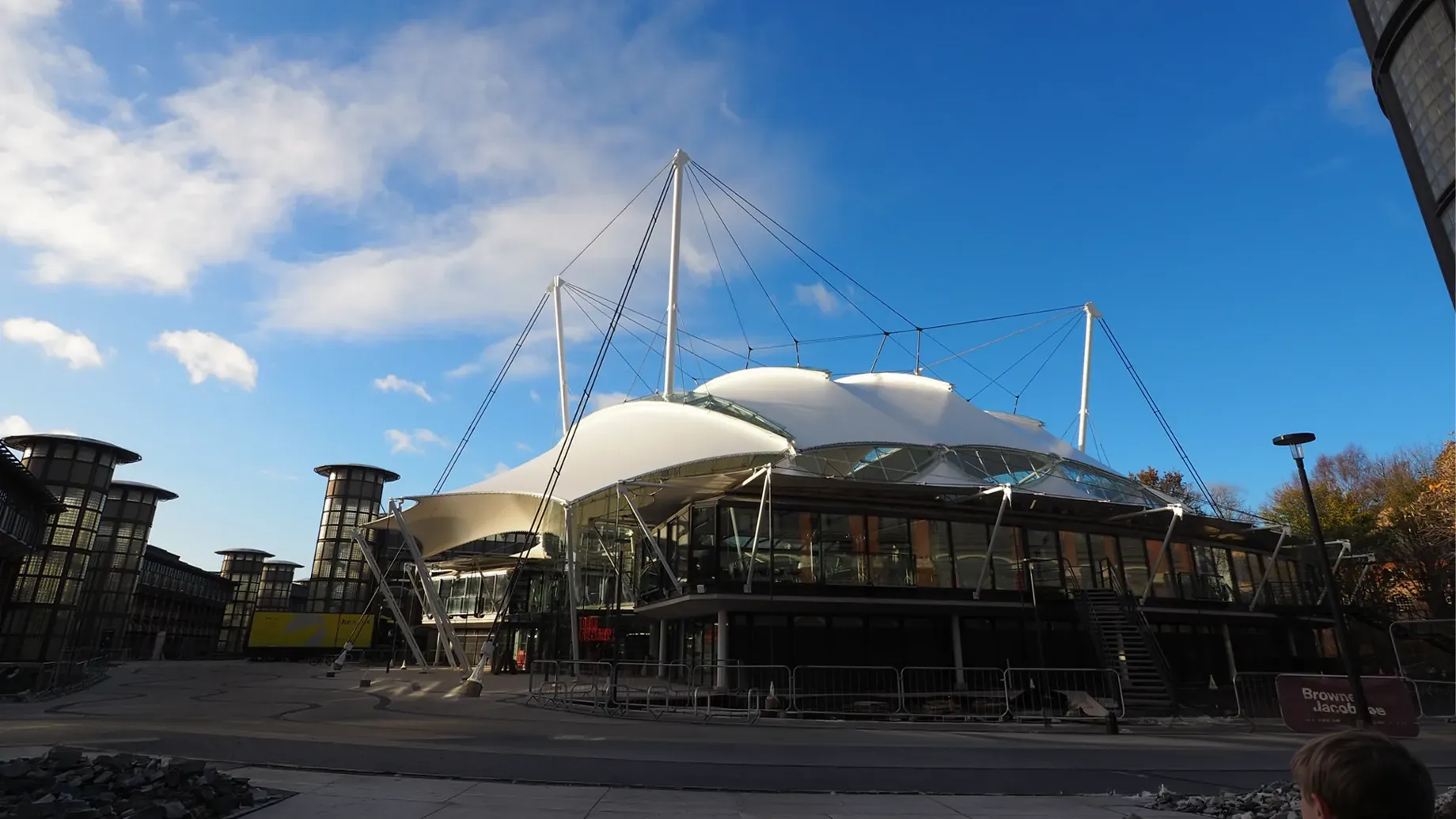 A building with a dome roof.
