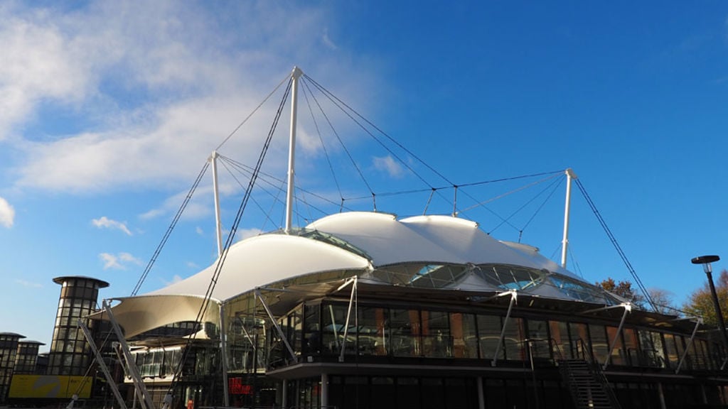 A building with a large dome roof.