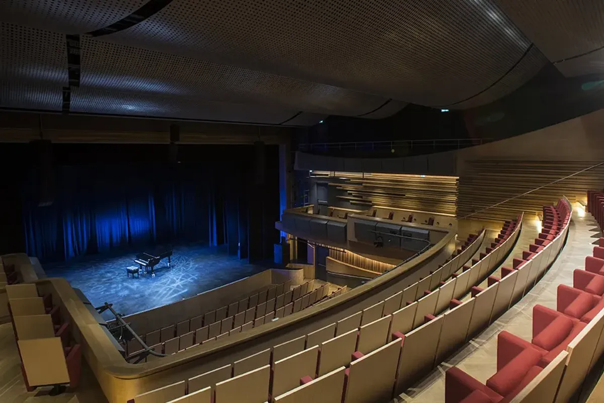 A large empty auditorium.