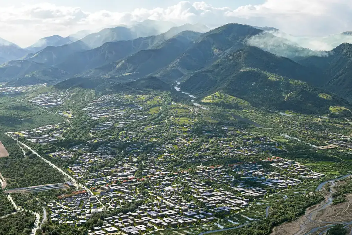 A city in the mountains.