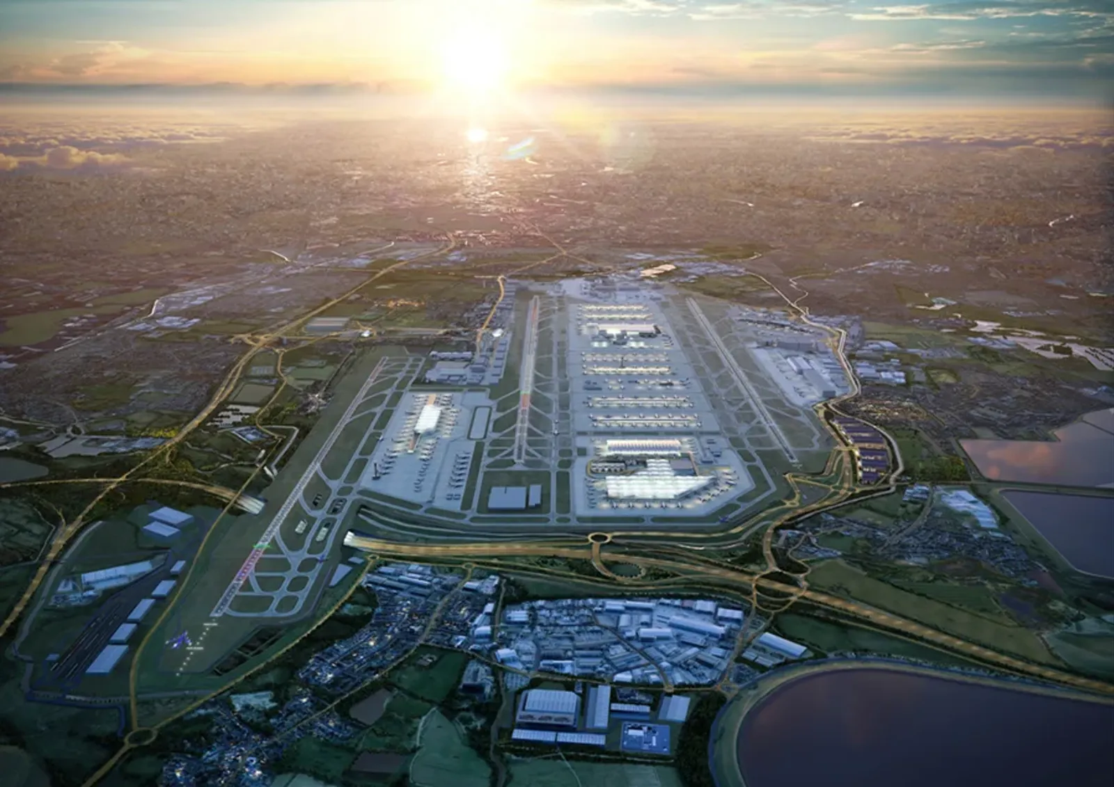 Visualisation of an expanded Heathrow airport