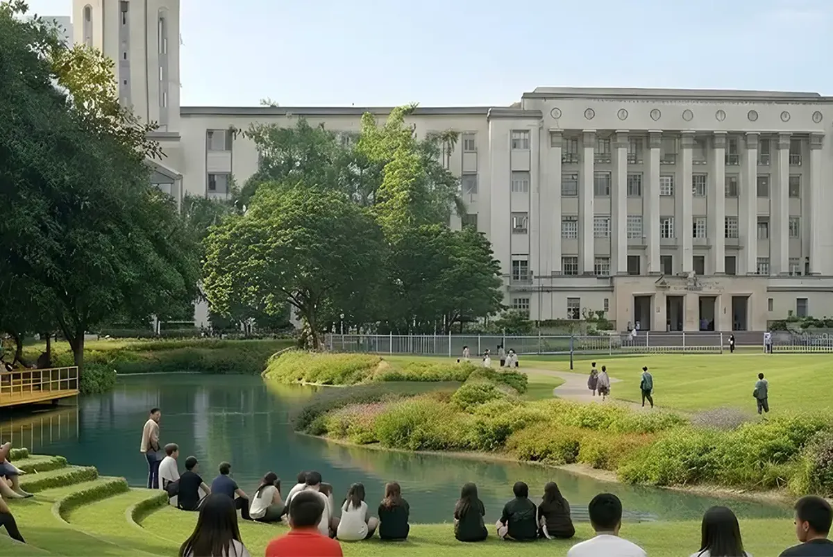 Artist illustration of gardens with lake for recreation