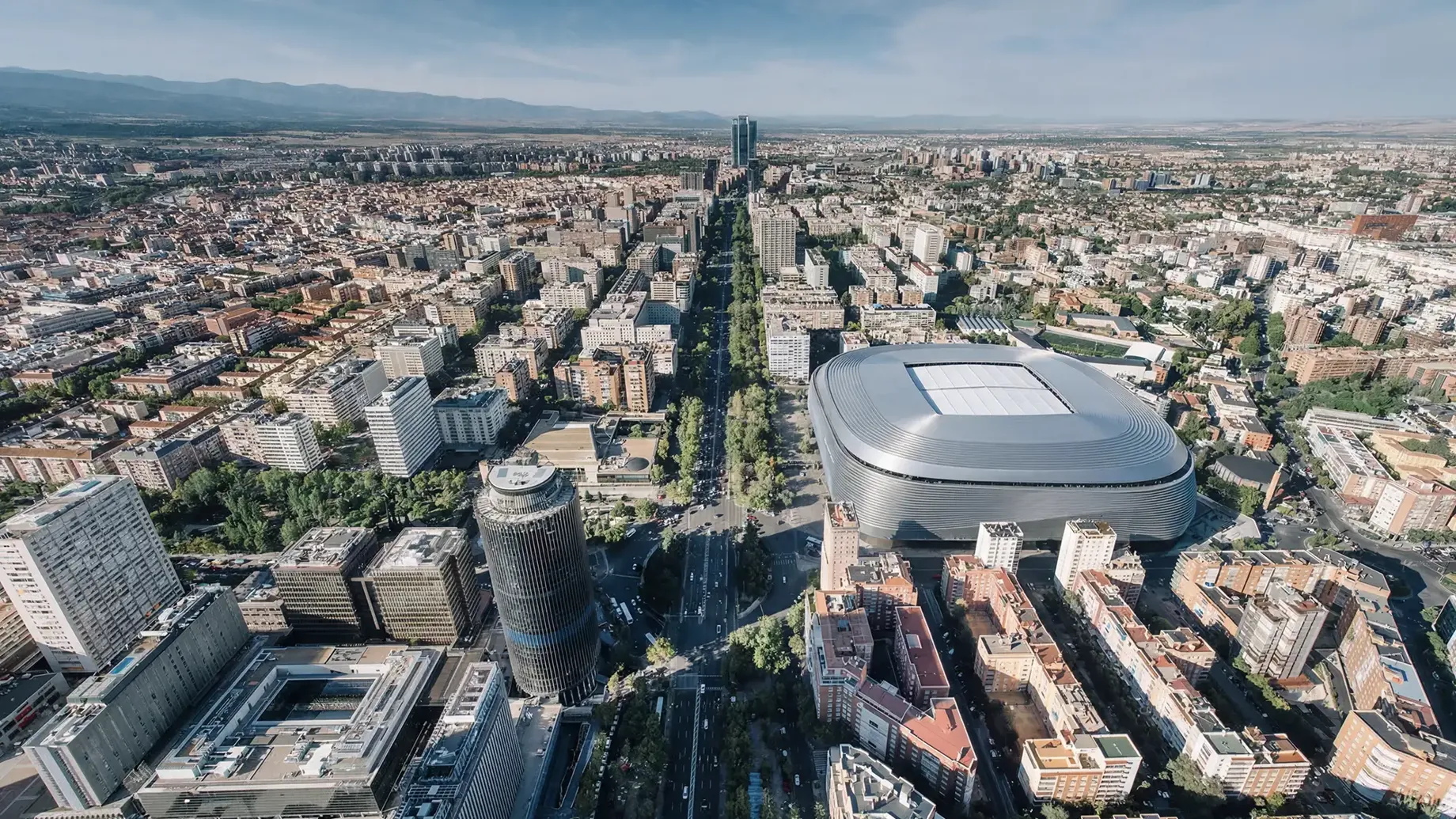 An aerial view of Madrid