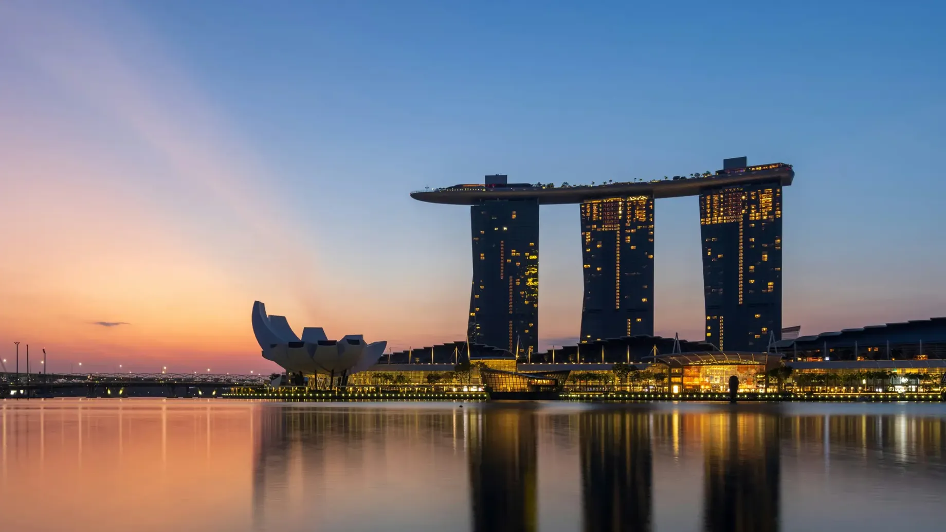 Marina Bay Sands at dusk