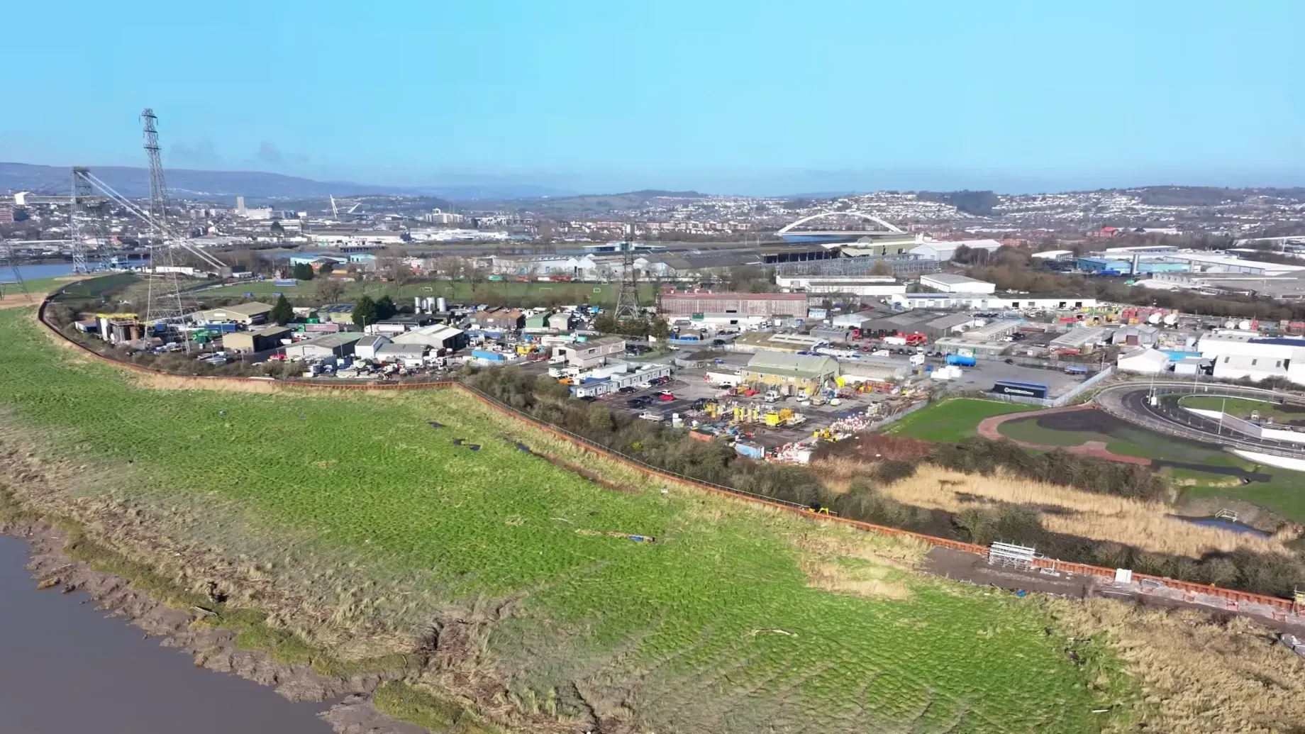 A city with many buildings.