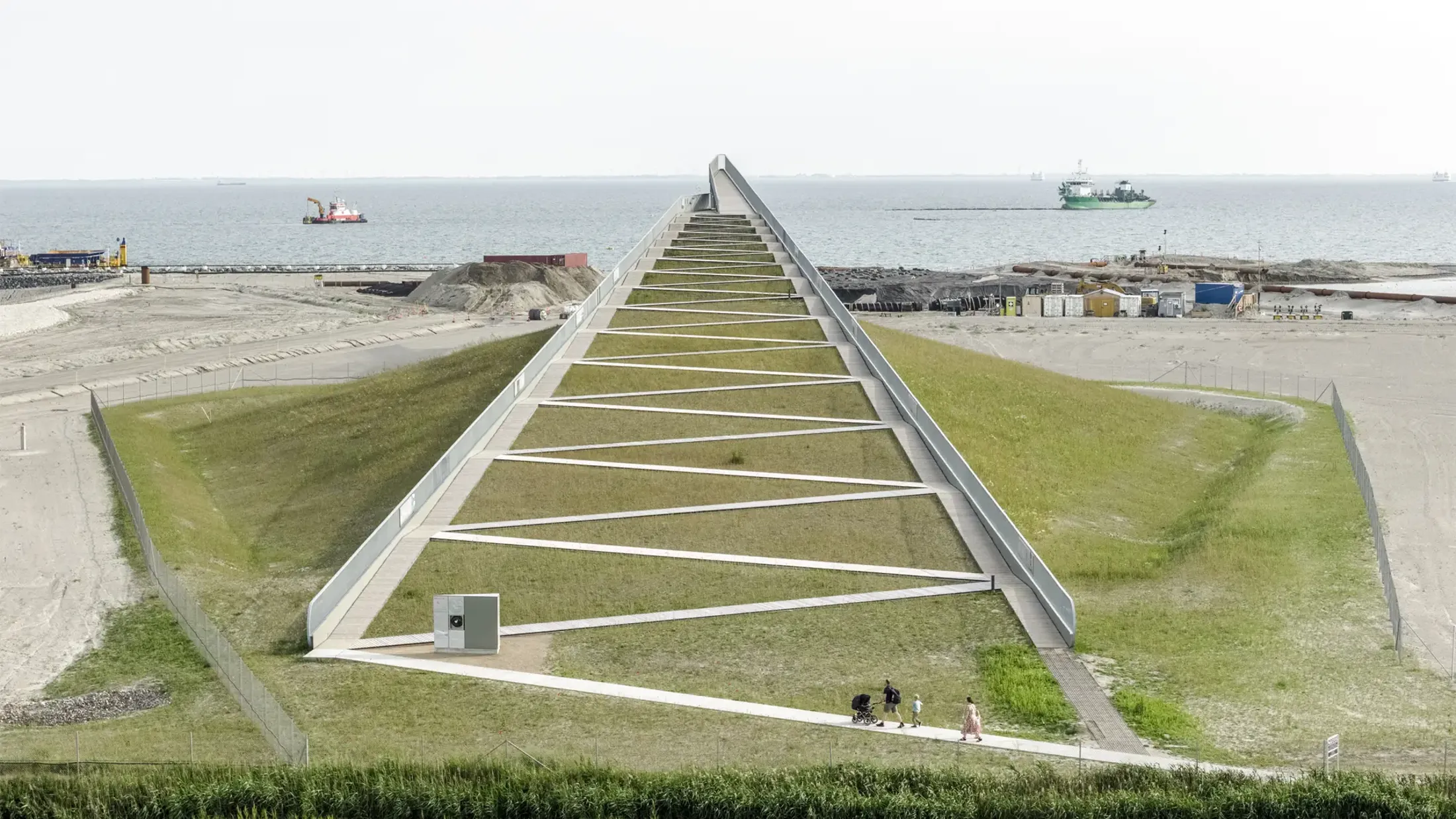 View looking across Pilen with the ocean in the background