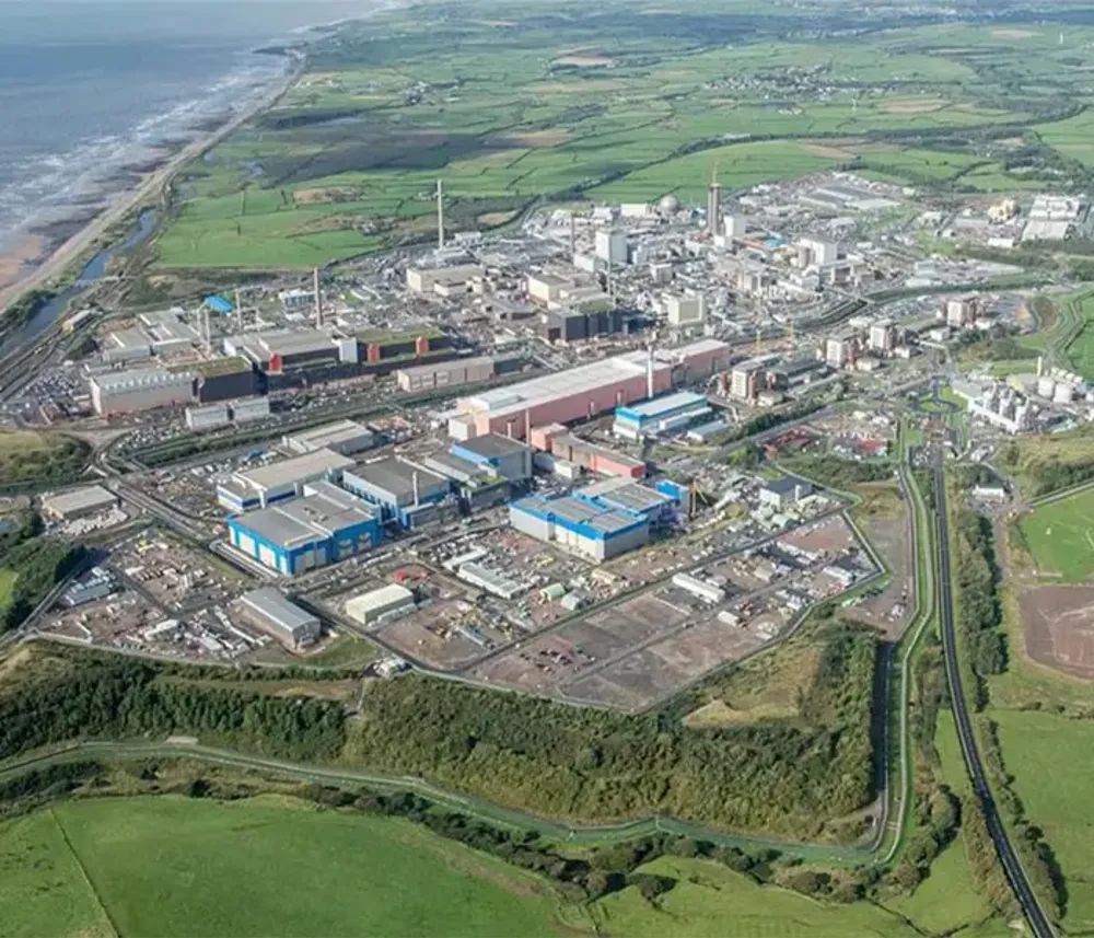 Aerial view of the Sellafield site in Cumbria, UK