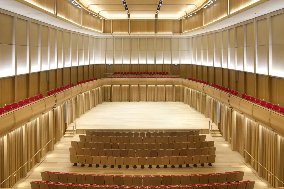 A large empty auditorium.