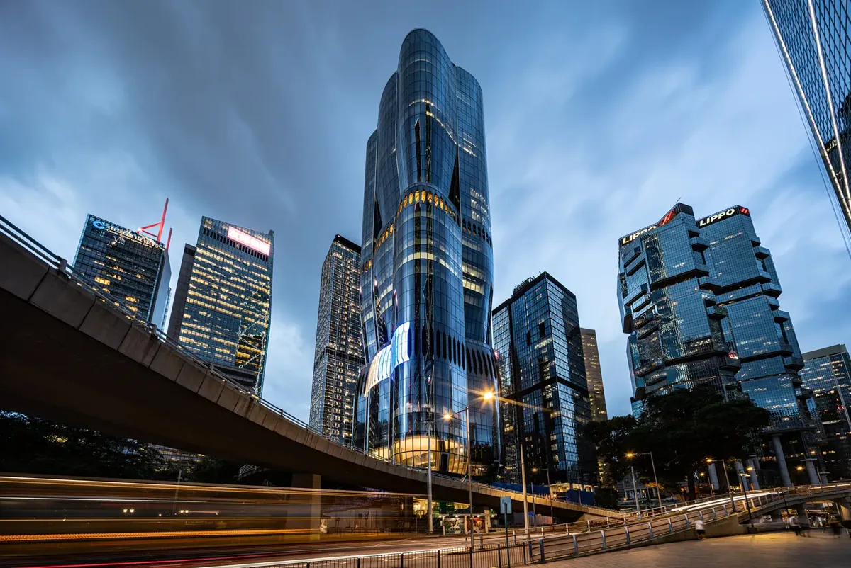 The Henderson building among the Hong Kong CBD