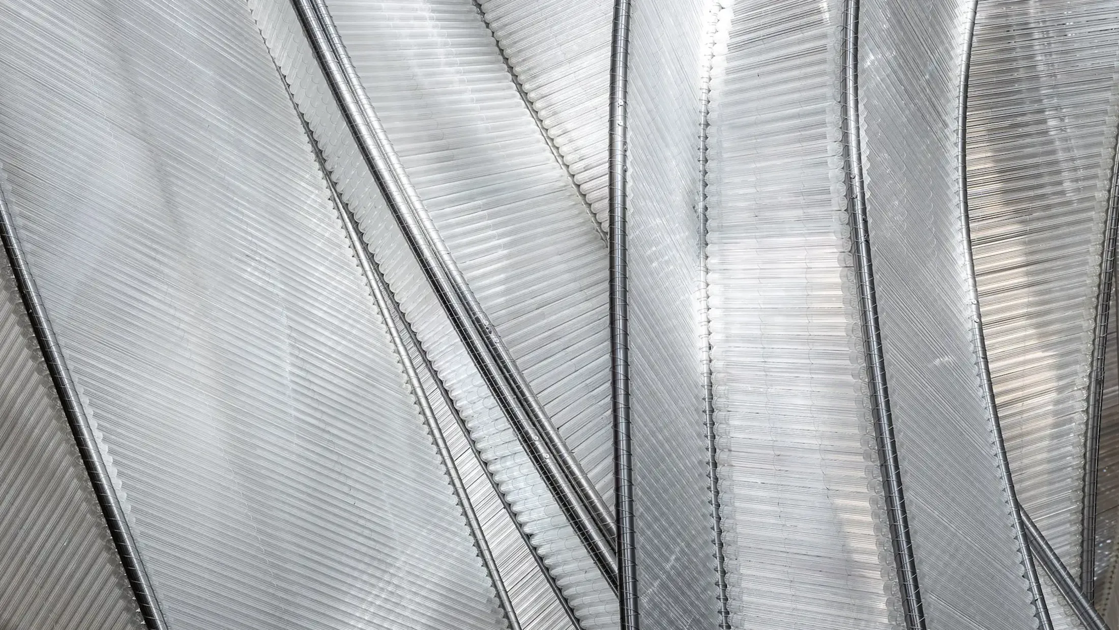 A close up of a metal wall.