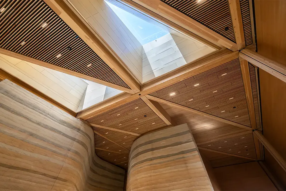 The ceiling of the library.