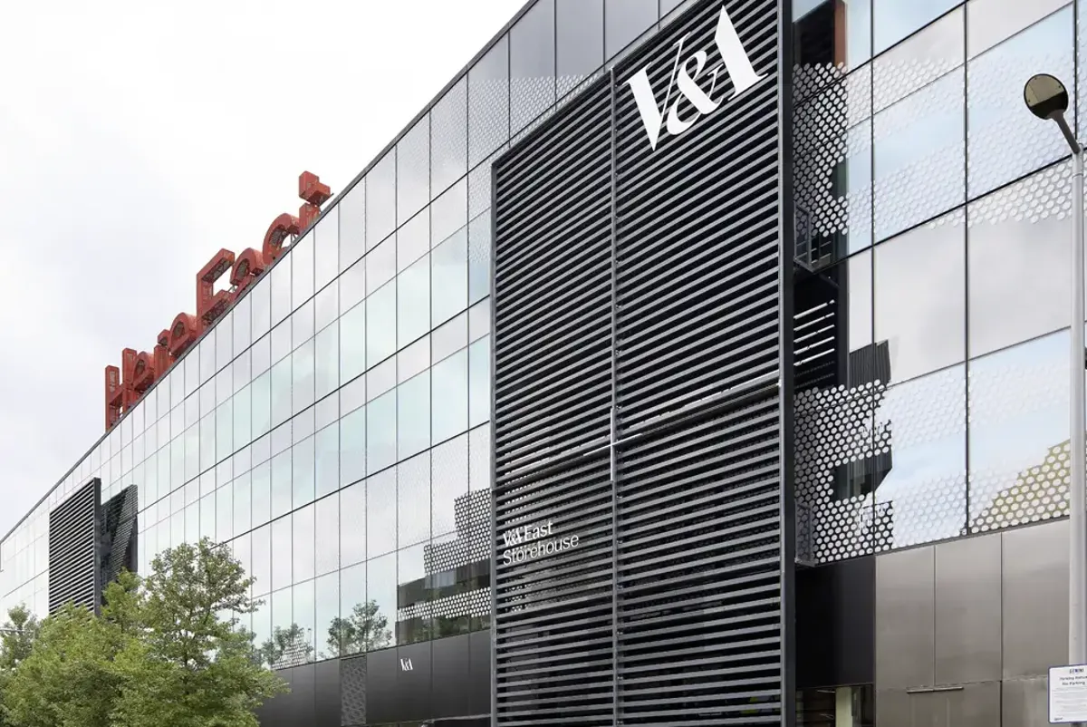 A building with glass windows.