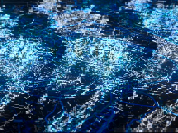 Abstract smart city concept